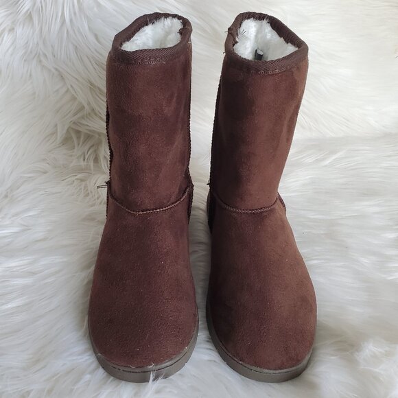 Dawgs Chocolate Faux Suede Microfiber Mid-Calf Boots SZ 6 - Picture 4 of 12